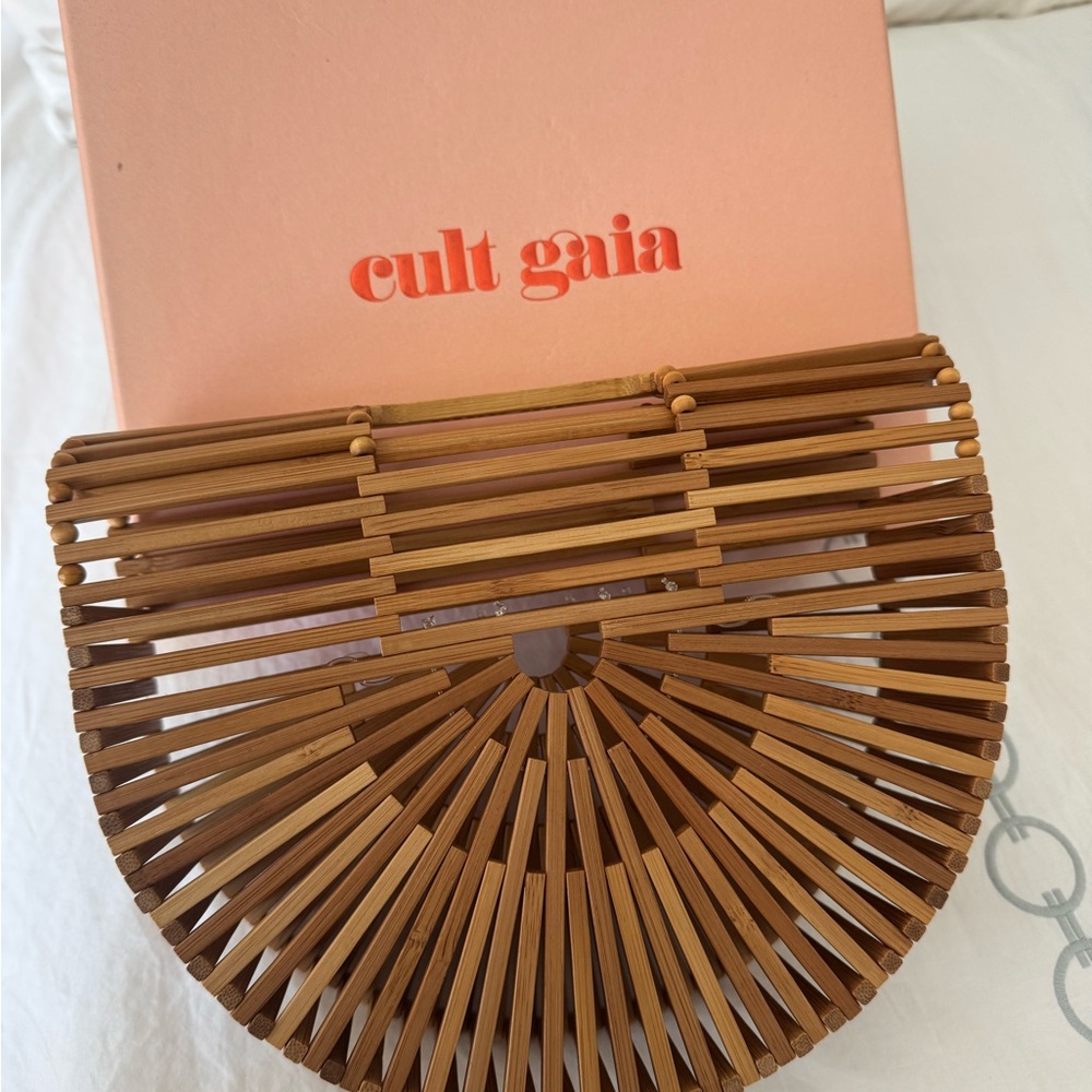 Cult Gaia Brown Bamboo Ark Bag